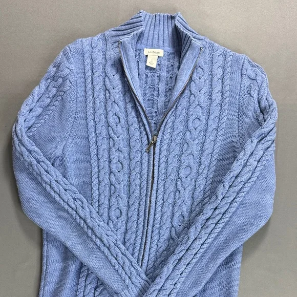 L.L. Bean Women’s Light Blue Zip-Up Sweater Size S - Picture 1 of 10